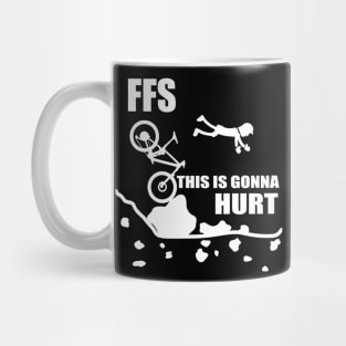 Cycling Crash Funny Mountain Biking "FFS This Is Gonna Hurt" Cartoon Mountain Bike Mug